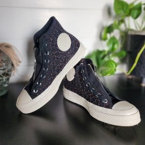 Converse Chuck 70 High Speckled Black Crochet